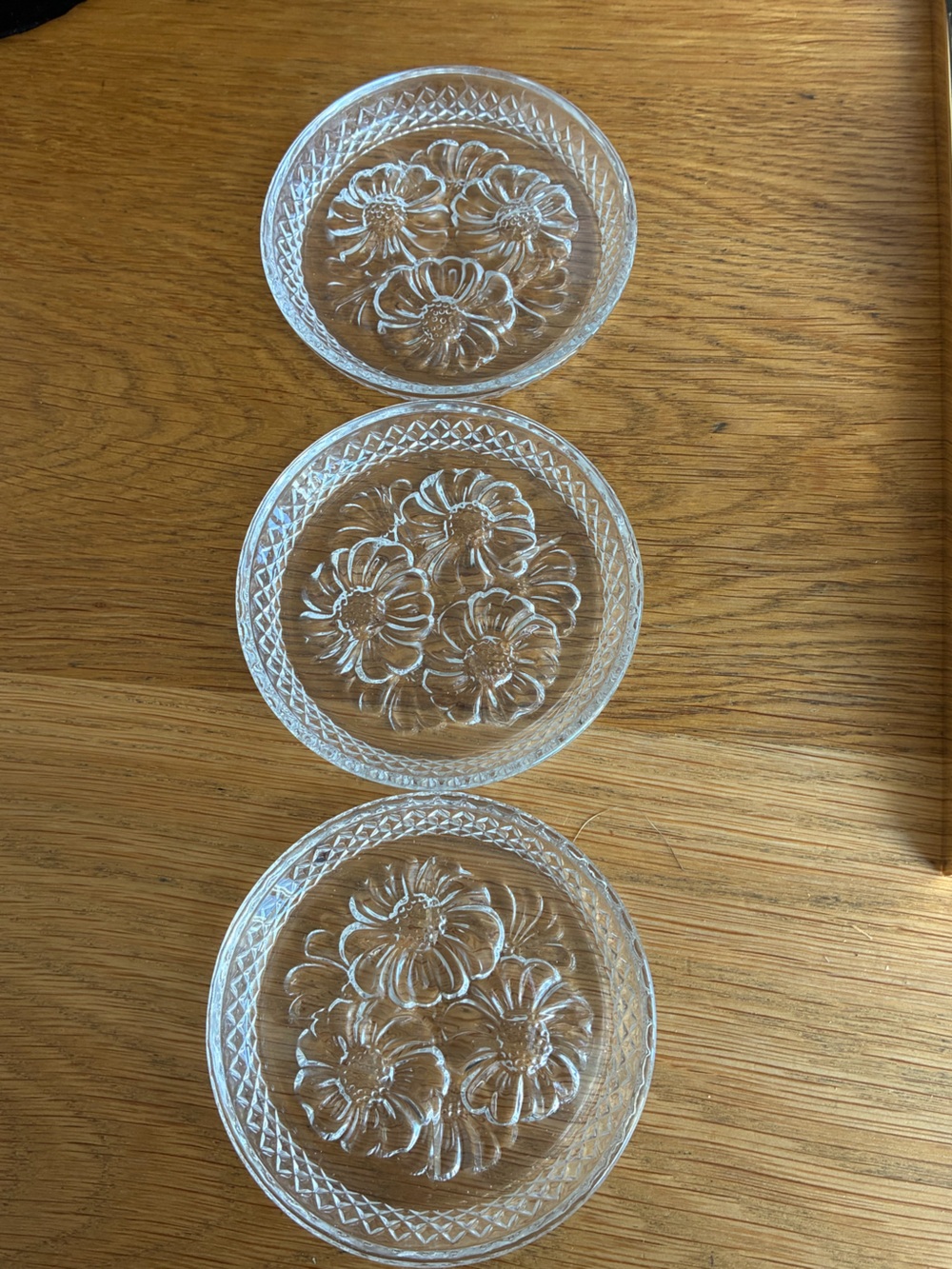 Vintage Cristal d'Arques coasters are crafted from 24% lead crystal in France
